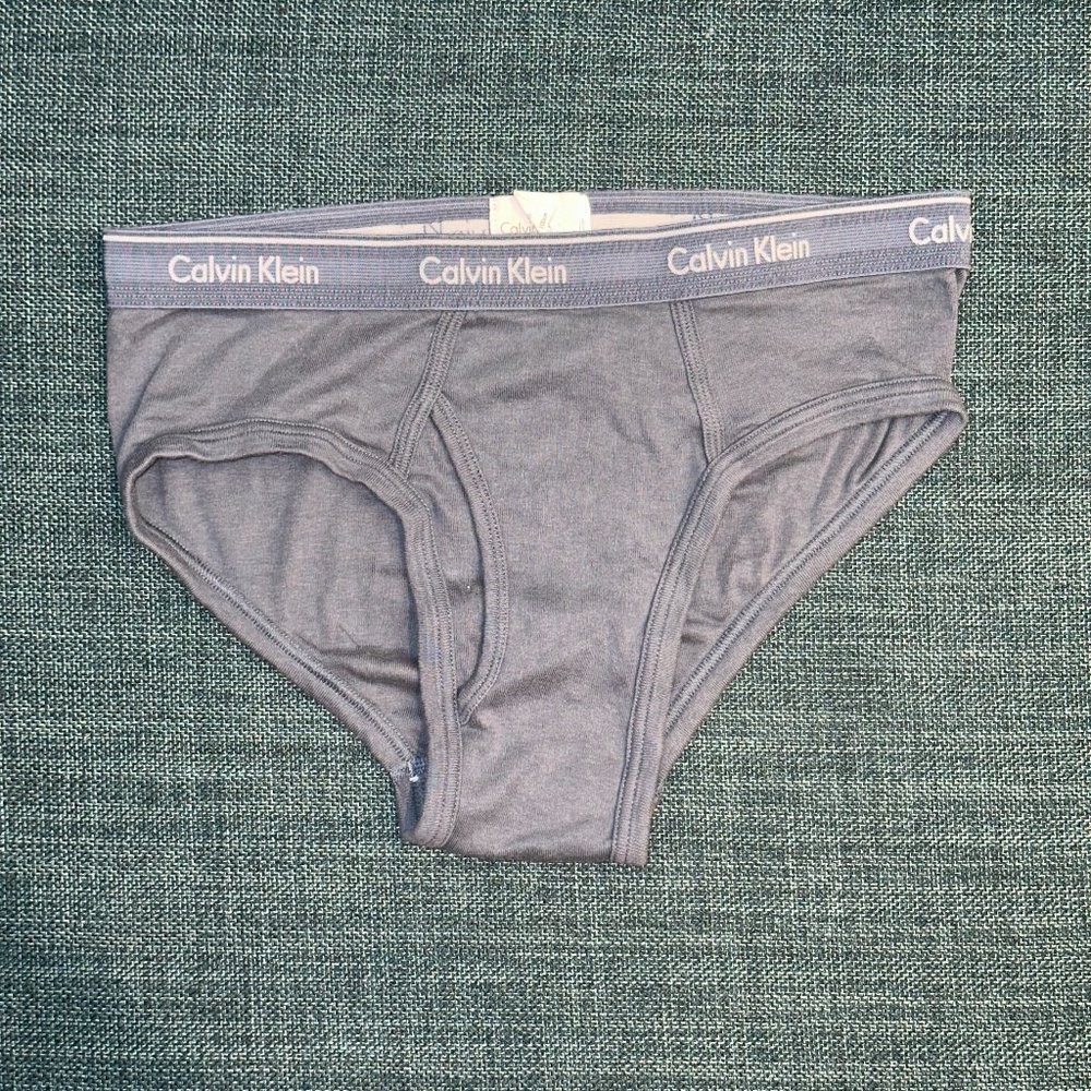 Calvin Klein Blue Low-Rise Men's Briefs, Size M (1 pair)